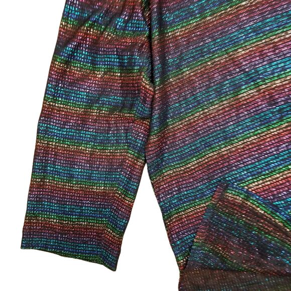 Barry Ashley Women's Glitter Pullover V-Neck Lng Slv Top See Measurements for Sz - Picture 7 of 8